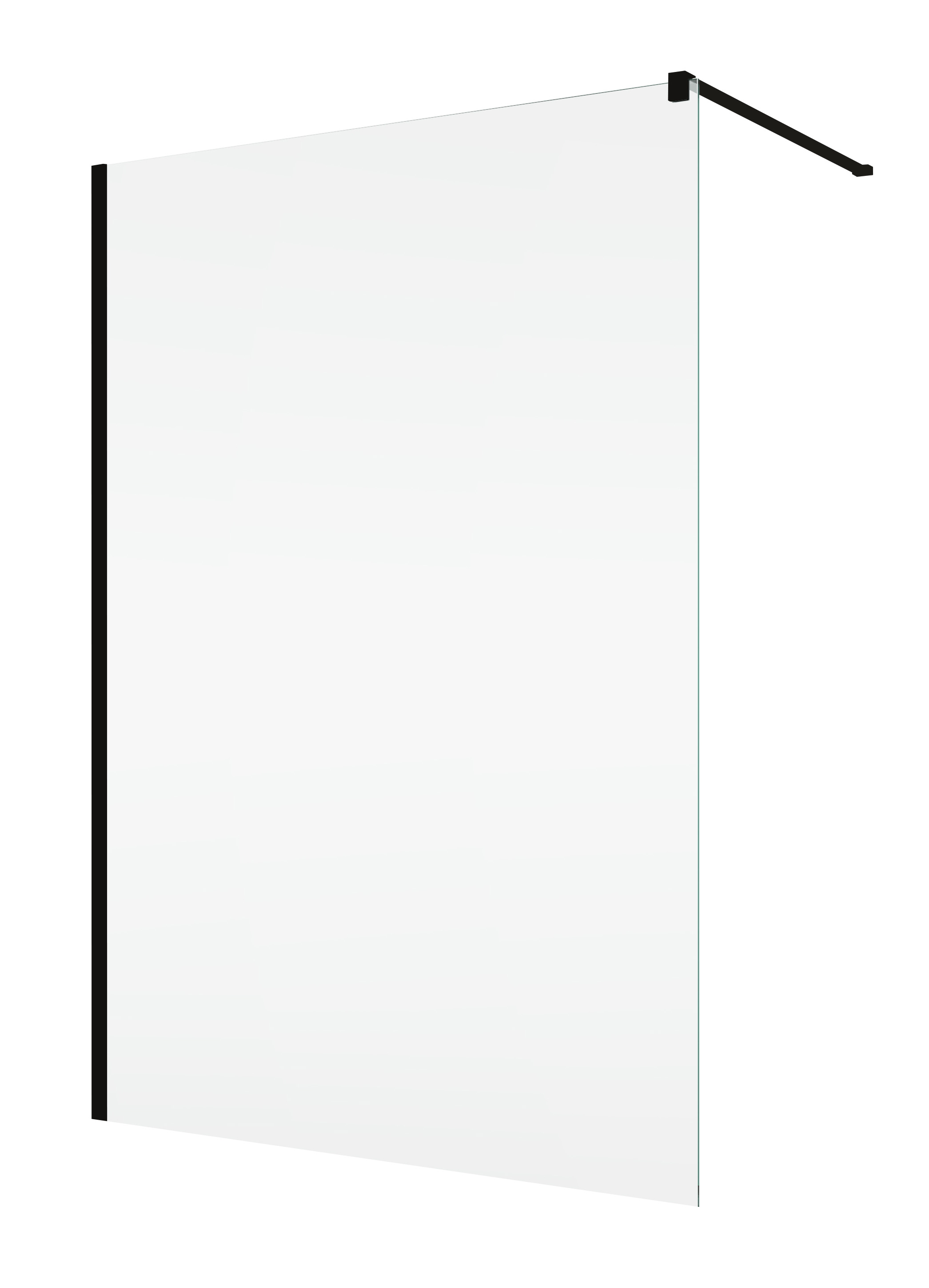HÜPPE SELECT+ stena walk-in 110x200 cm, Black Edition/číre sklo