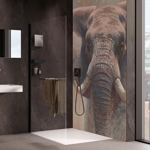 HÜPPE SELECT+ stena walk-in 120x200 cm, black edition/číre sklo SL0105.123.322 Obrázek - fotka