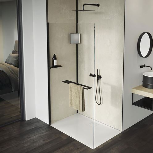 HÜPPE SELECT+ stena walk-in 120x200 cm, black edition/číre sklo SL0105.123.322 Obrázek - fotka