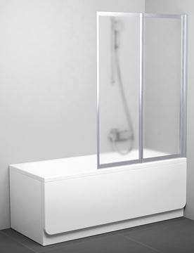 RAVAK VS2 105 vaňová zástena 105x140 cm, skladacia, satin/sklo grape