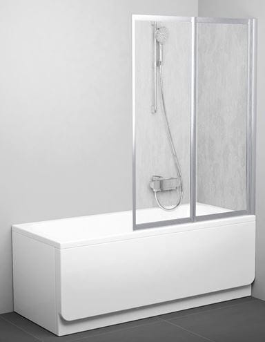 RAVAK VS2 vaňová zástena 105x140 cm, skladacia, satin/plast rain 796M0U0041 Obrázek - Hlavní obrázek