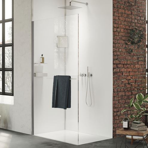 HÜPPE SELECT+ stena walk-in 100x200 cm, matná strieborná/číre sklo SL0104.087.322 Obrázek - fotka
