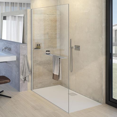 HÜPPE SELECT+ stena walk-in 120x200 cm, matná strieborná/číre sklo SL0105.087.322 Obrázek - fotka