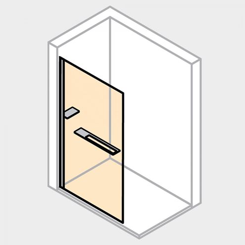 HÜPPE SELECT+ stena walk-in 120x200 cm, matná strieborná/číre sklo SL0105.087.322 Technický nákres