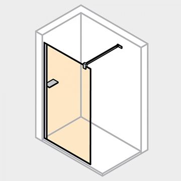 HÜPPE SELECT+ stena walk-in 130x200 cm, matná strieborná/číre sklo SL0309.087.322 Technický nákres