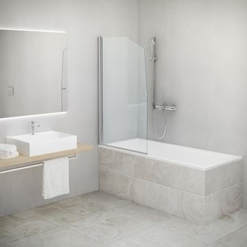 ROTH SWING/850 vaňová zástena 87x140 cm, lietacia, brillant/sklo transparent 657-8500000-00-02 Obrázek - fotka