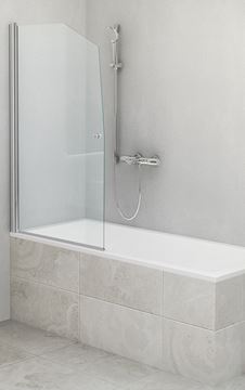 ROTH TOWER SWING/850 vaňová zástena 85x140 cm, lietacia, strieborná/sklo transparent