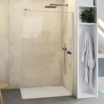 HÜPPE SELECT+ stena walk-in 90x200 cm, matná strieborná/číre sklo SL0303.087.322 Obrázek - fotka