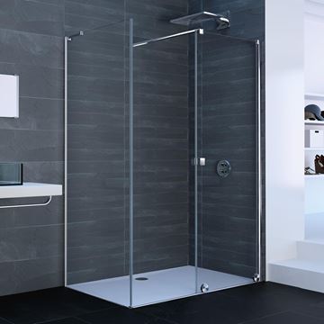 HÜPPE XTENSA PURE bočná stena 90x200 cm, pololesklá strieborná/číre sklo XT0307.069.322 Obrázek - fotka