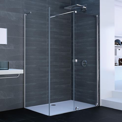 HÜPPE XTENSA PURE bočná stena 90x200 cm, pololesklá strieborná/číre sklo XT0307.069.322 Obrázek - fotka