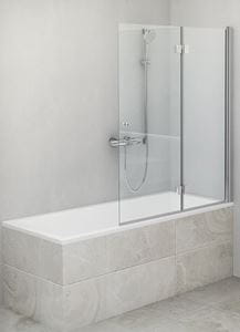 ROTH TZVP2/1000 vaňová zástena 100x140 cm, pravá, skladacia, brillant/sklo transparent