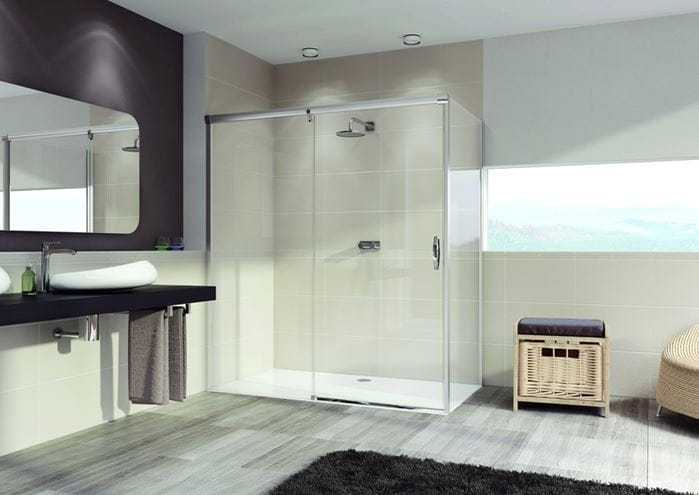 HÜPPE AURA ELEGANCE SW 1000 bočná stena 100x190 cm, matná strieborná/číre sklo 401604.087.322 Obrázek - fotka