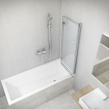 ROTH TZVL2/1000 vaňová zástena 100x140 cm, ľavá, skladacia, brillant/sklo transparent 742-100000L-00-02 Obrázek - fotka