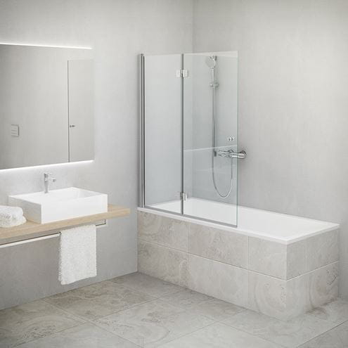 ROTH TZVL2/1000 vaňová zástena 100x140 cm, ľavá, skladacia, brillant/sklo transparent 742-100000L-00-02 Obrázek - fotka