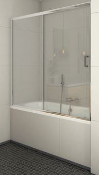 ROTH LEGA LLV2/1600 vaňová zástena 160x150 cm, posuvná, brillant/sklo transparent