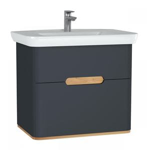 VITRA SENTO skrinka s umývadlom 78x48,5x68,5 cm, 2 zásuvky, s osvetlením, antracite mat