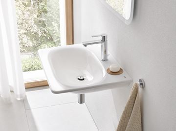 GROHE ESSENCE umývadlo 60 cm, s otvorom pre batériu a prepadom, PureGuard, alpská biela 3956500H Obrázek - fotka