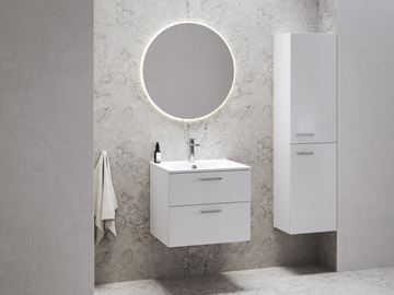 RAVAK CHROME SD II skrinka pod umývadlo 80x49x50 cm, 2 zásuvky, lesklá biela X000001774 Obrázek - fotka