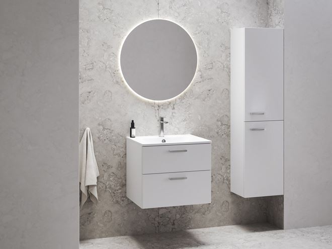 RAVAK CHROME SD II skrinka pod umývadlo 80x49x50 cm, 2 zásuvky, lesklá biela X000001774 Obrázek - fotka