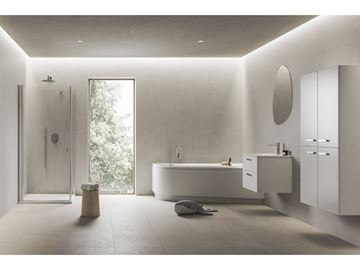 RAVAK CHROME SD II skrinka pod umývadlo 80x49x50 cm, 2 zásuvky, lesklá biela X000001774 Obrázek - fotka