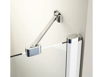 RAVAK CHROME CPS 100 bočná stena 100x195 cm, satin/číre sklo 9QVA0U00Z1 Obrázek - fotka