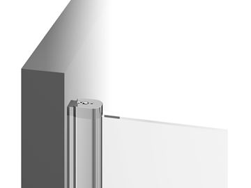 RAVAK CHROME CPS 90 bočná stena 90x195 cm, satin/číre sklo 9QV70U00Z1 Obrázek - fotka
