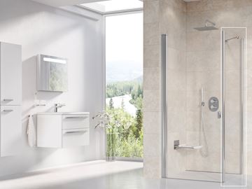 RAVAK CHROME CPS 100 bočná stena 100x195 cm, bright alu/číre sklo 9QVA0C00Z1 Obrázek - fotka