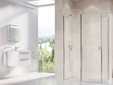 RAVAK CHROME CPS 100 bočná stena 100x195 cm, bright alu/číre sklo 9QVA0C00Z1 Obrázek - fotka