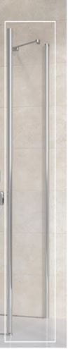 RAVAK CHROME CPS 90 bočná stena 90x195 cm, bright alu/číre sklo 9QV70C00Z1 Obrázek - Hlavní obrázek
