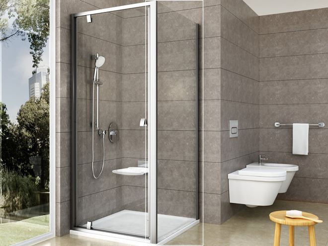 RAVAK PIVOT PPS 100 bočná stena 100x190 cm, satin/číre sklo 90GA0U00Z1 Obrázek - fotka