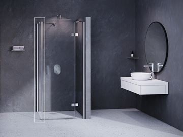 RAVAK SMARTLINE SMPS 100 bočná stena 100x190 cm, chróm/číre sklo 9SPA0A00Z1 Obrázek - fotka