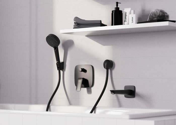 HANSGROHE PORTER S nástenný držiak, matná čierna 28331670 Obrázek - fotka