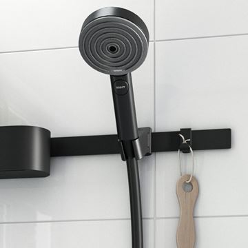 HANSGROHE WALLSTORIS nástenný otočný držiak, matná čierna 27917670 Obrázek - fotka