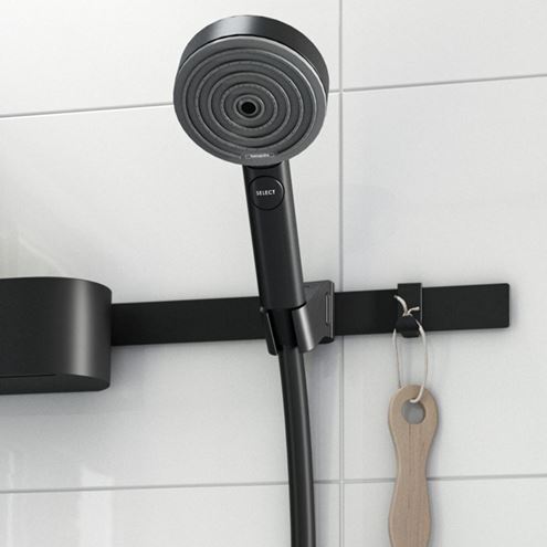 HANSGROHE WALLSTORIS nástenný otočný držiak, matná čierna 27917670 Obrázek - fotka
