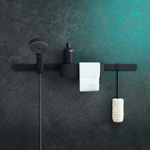 HANSGROHE WALLSTORIS nástenný otočný držiak, matná čierna 27917670 Obrázek - fotka