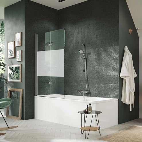 HÜPPE DESIGN PURE vaňová zástena 1000x1500 mm, ľavá, skladacia, strieborná lesklá/sklo číre 8P2301.092.322 Obrázek - Hlavní obrázek