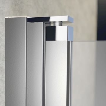 HÜPPE DESIGN PURE vaňová zástena 1200x1500 mm, ľavá, skladacia, strieborná lesklá/sklo číre 8P2302.092.322 Obrázek - fotka