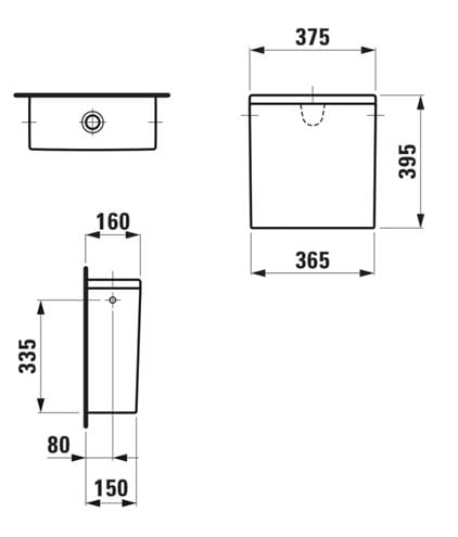 LAUFEN PRO WC kombi nádržka, bočný prívod vody, Dual-Flush H8299520009721 Obrázek - fotka