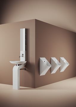 ARTCERAM LA FONTANA 2.0 pisoár, zadný prívod vody, Saniglaze, lesklá biela  LFO002 01,34 Obrázek - fotka