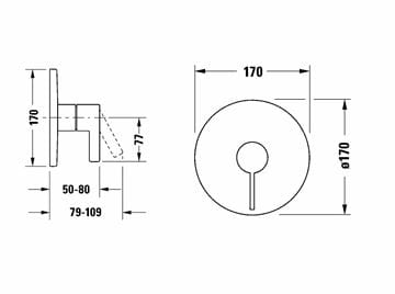 DURAVIT D-NEO sprchová podomietková batéria, chróm DE4210010010 Obrázek - fotka