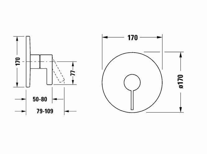 DURAVIT D-NEO sprchová podomietková batéria, chróm DE4210010010 Obrázek - fotka