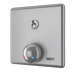 SANELA sprchová elektronická piezo batéria, napájanie zo siete, s telesom, nerez