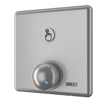 SANELA sprchová elektronická piezo batéria, napájanie z batérie, s telesom, nerez