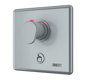 SANELA sprchová elektronická termostatická piezo batéria, napájanie zo siete, s telesom, nerez
