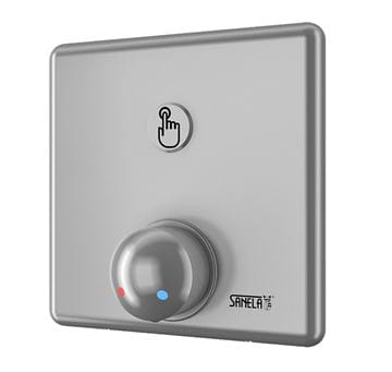 SANELA sprchová elektronická piezo batéria, pre mincové a žetónové automaty, s telesom, nerez