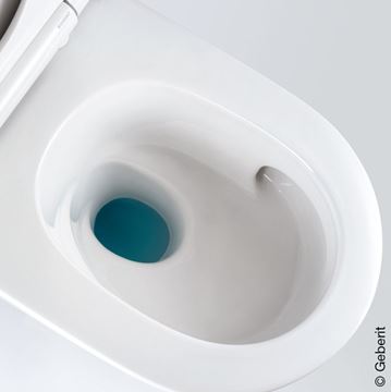GEBERIT ONE závesné WC so SoftClose sedadlom, TurboFlush splachovanie, matná biela/lesklý chróm 500.202.JT.1 Obrázek - fotka