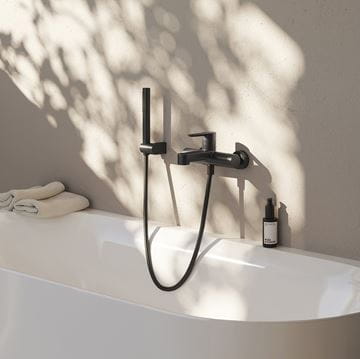 RAVAK CHROME 611.20BL nástenný otočný držiak ručnej sprchy, čierna X07P639 Obrázek - fotka