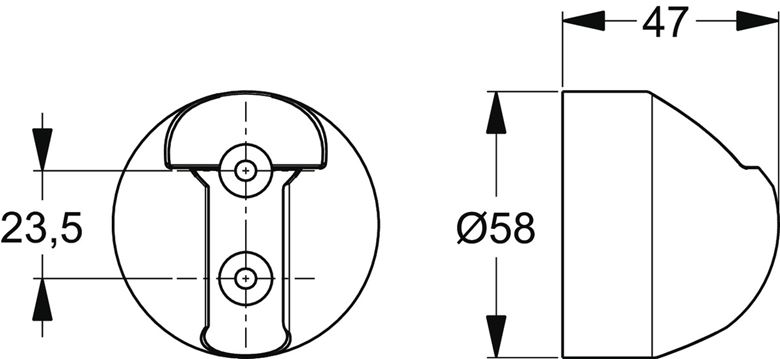 IDEAL STANDARD IDEALRAIN nástenný držiak ručnej sprchy, chróm B9467AA Technický nákres