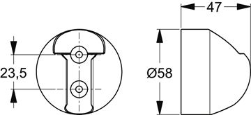 IDEAL STANDARD IDEALRAIN nástenný držiak ručnej sprchy, chróm B9467AA Technický nákres