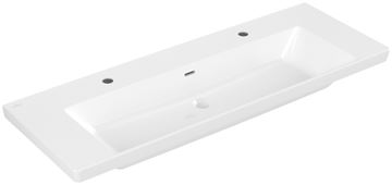 VILLEROY & BOCH VERITY EXCLUSIVE umývadlo 130 cm, s 2 otvormi pre batérie a prepadom, alpská biela